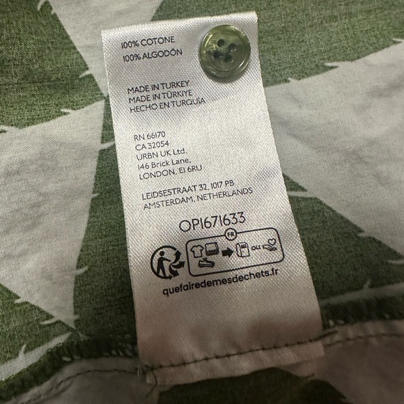 Anthropologie Maeve Bettina Tiered Shirt Dress Plus Size 1X Midi Green Pattern - Picture 13 of 13